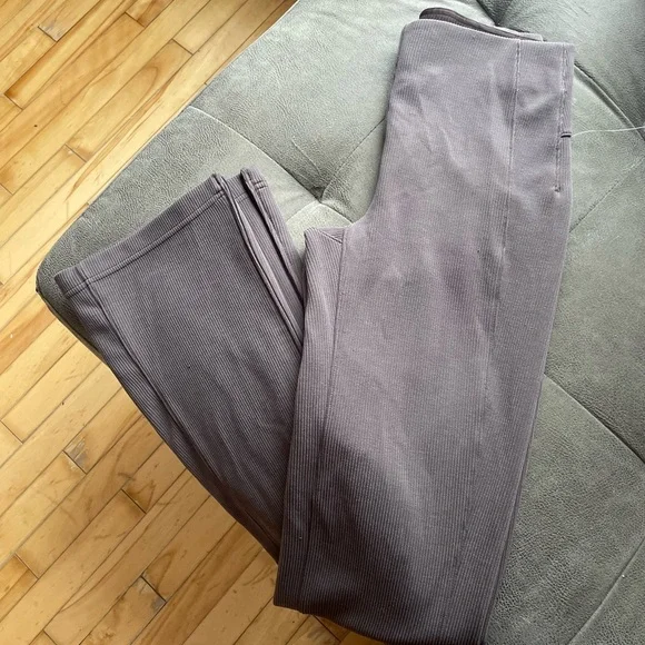 Brushed Softstreme Ribbed Zip-Flared Pant - Picture 2 of 3